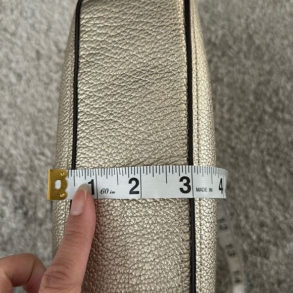 Coach New York bag in gold pebbled leather with shoulder strap & crossbody strap - Picture 15 of 17